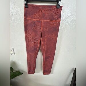 Lululemon Wunder Train HR Tight 25" Coral Size 8 Crackle Glaze Orange CG…